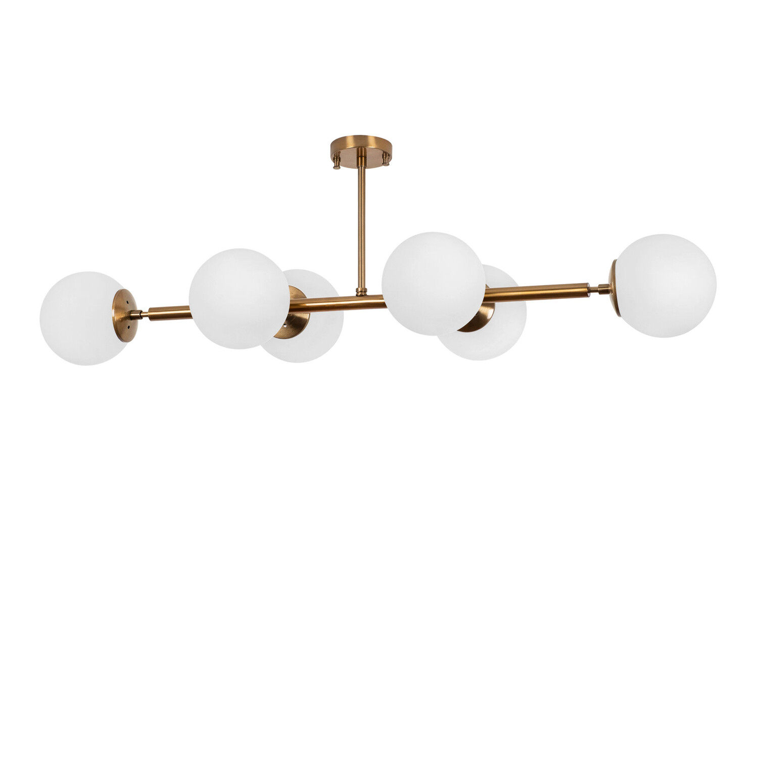 Opviq Deckenleuchte Fazli-10501 Glas B/H/T/L: ca. 110x35x40x110 cm E14 6 Brennstellen