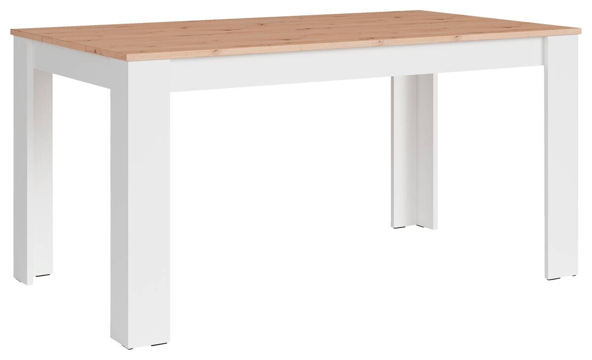 Tischgruppe KIRA weiß Eiche B/H/T: ca. 160x75x90 cm