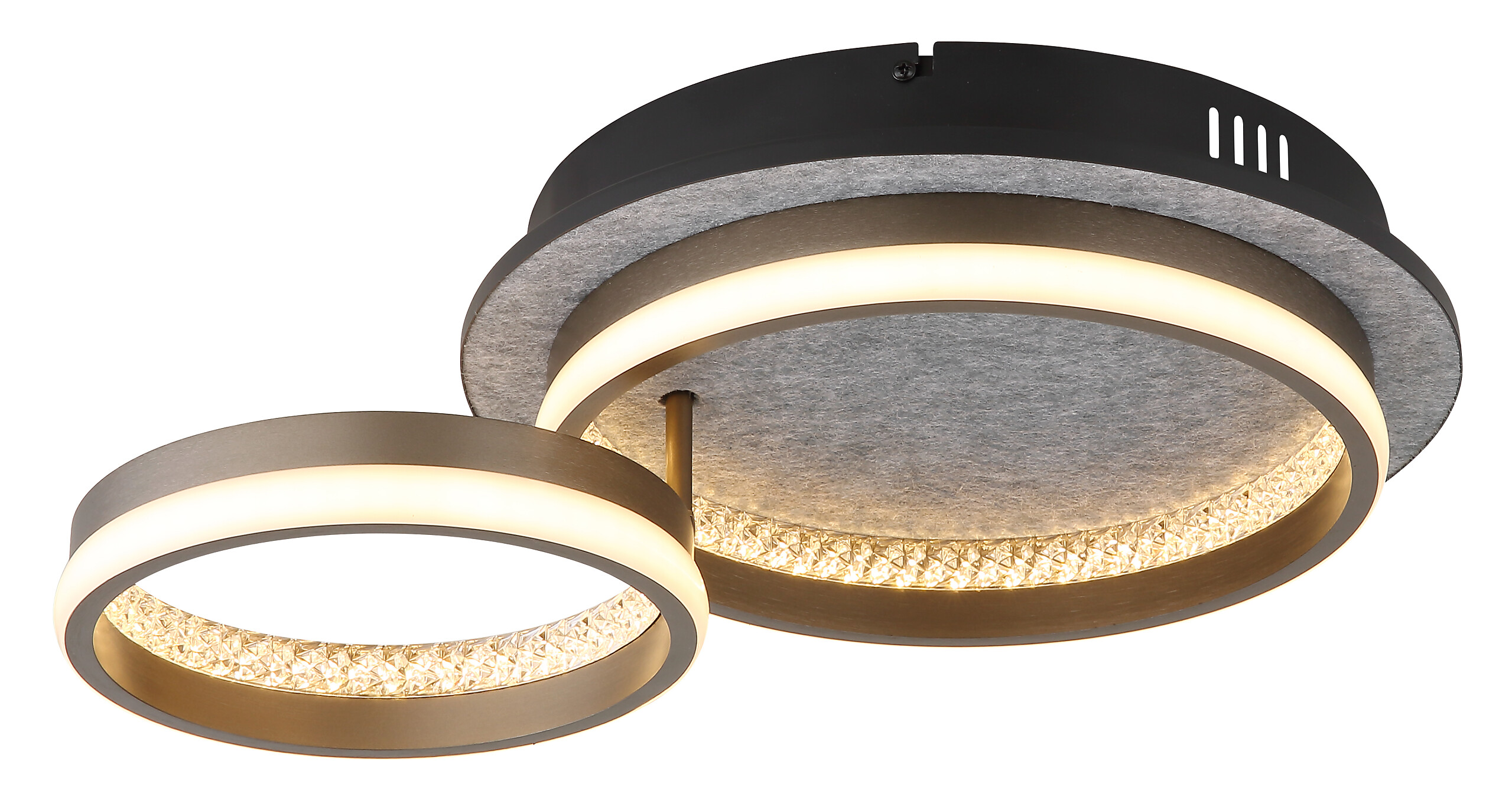 GLOBO Deckenleuchte mattschwarz dunkelgrau Aluminium Metall B/H/T/L: ca. 34x14x47,2x47,2 cm 1 Brennstellen