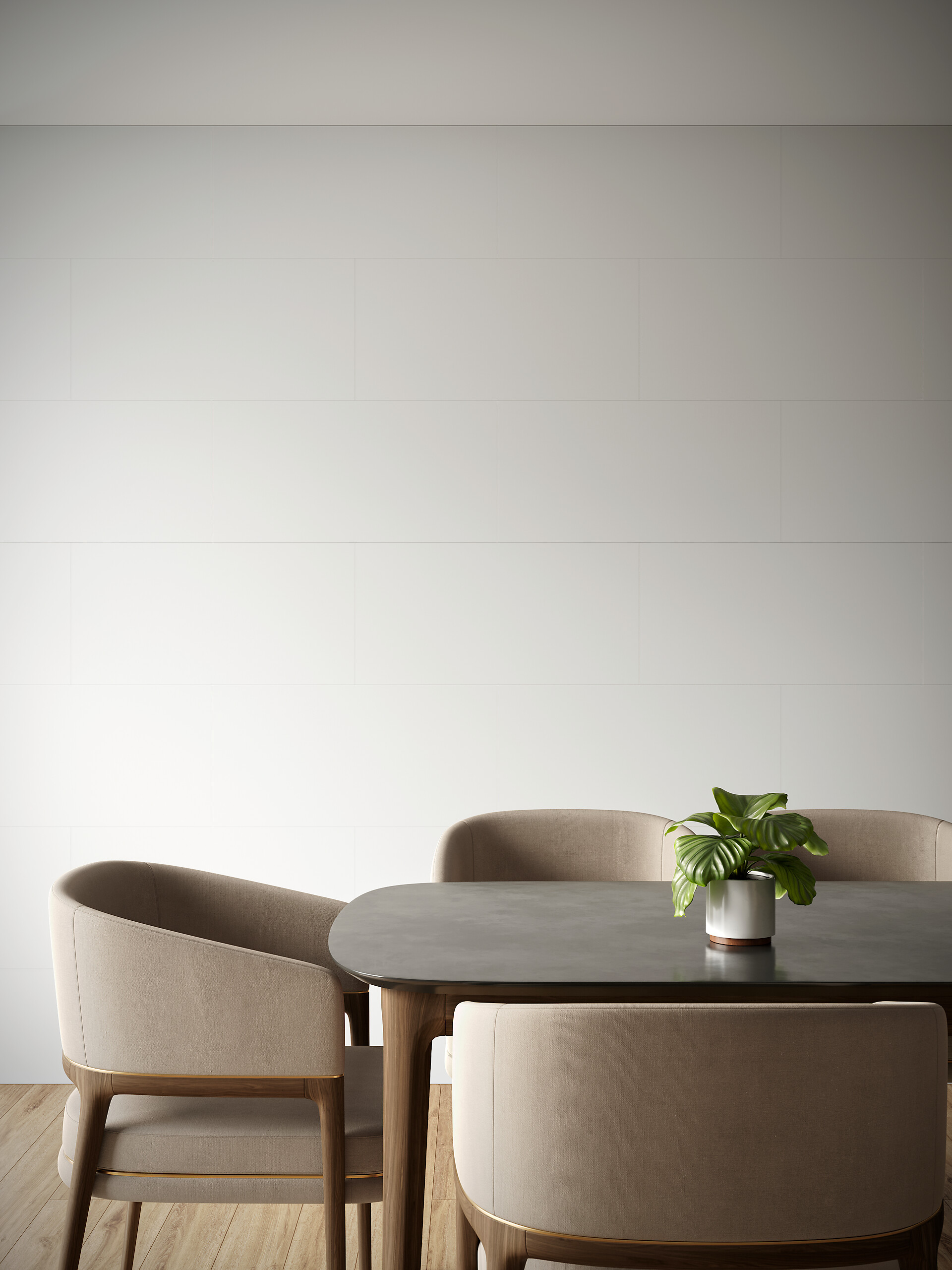 Wand-/Bodenvinyl Weiss supermatt ca. 1,92m² im Paket  B/L: ca. 40x80 cm pro Paket