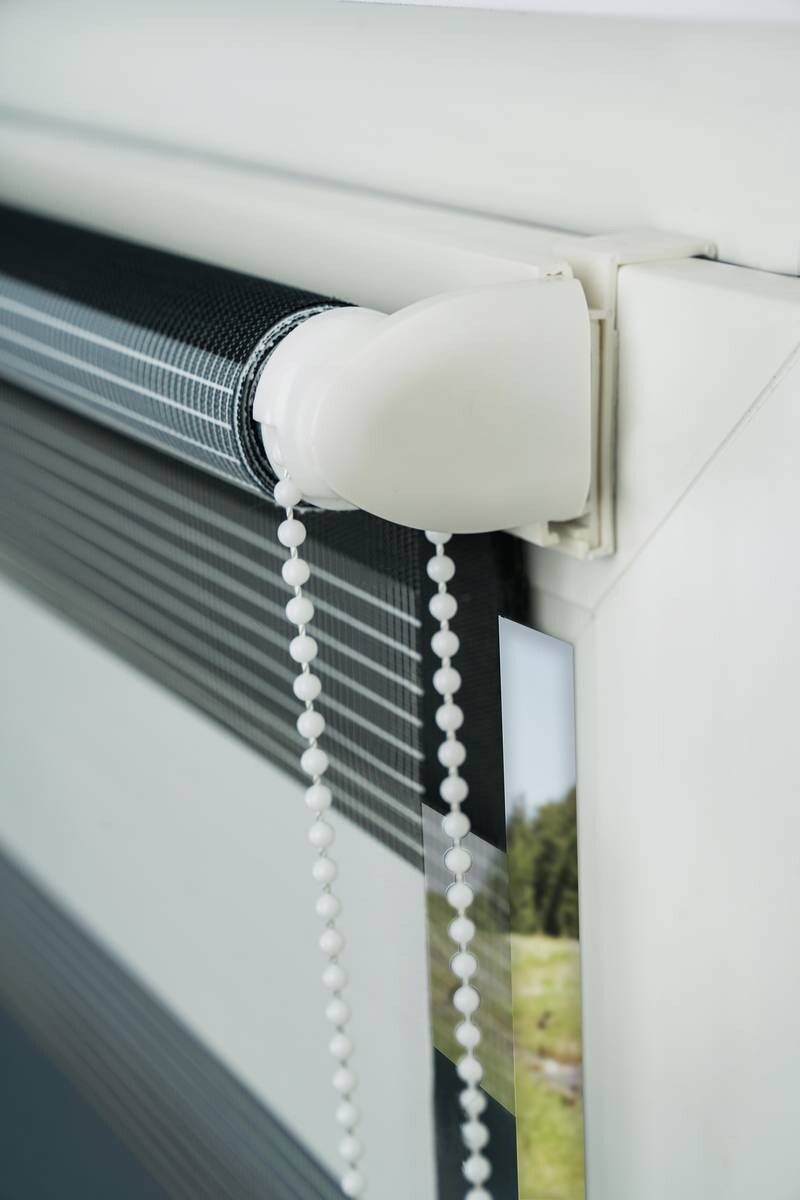 Doppelrollo Just-Triple grau B/L: ca. 120x160 cm