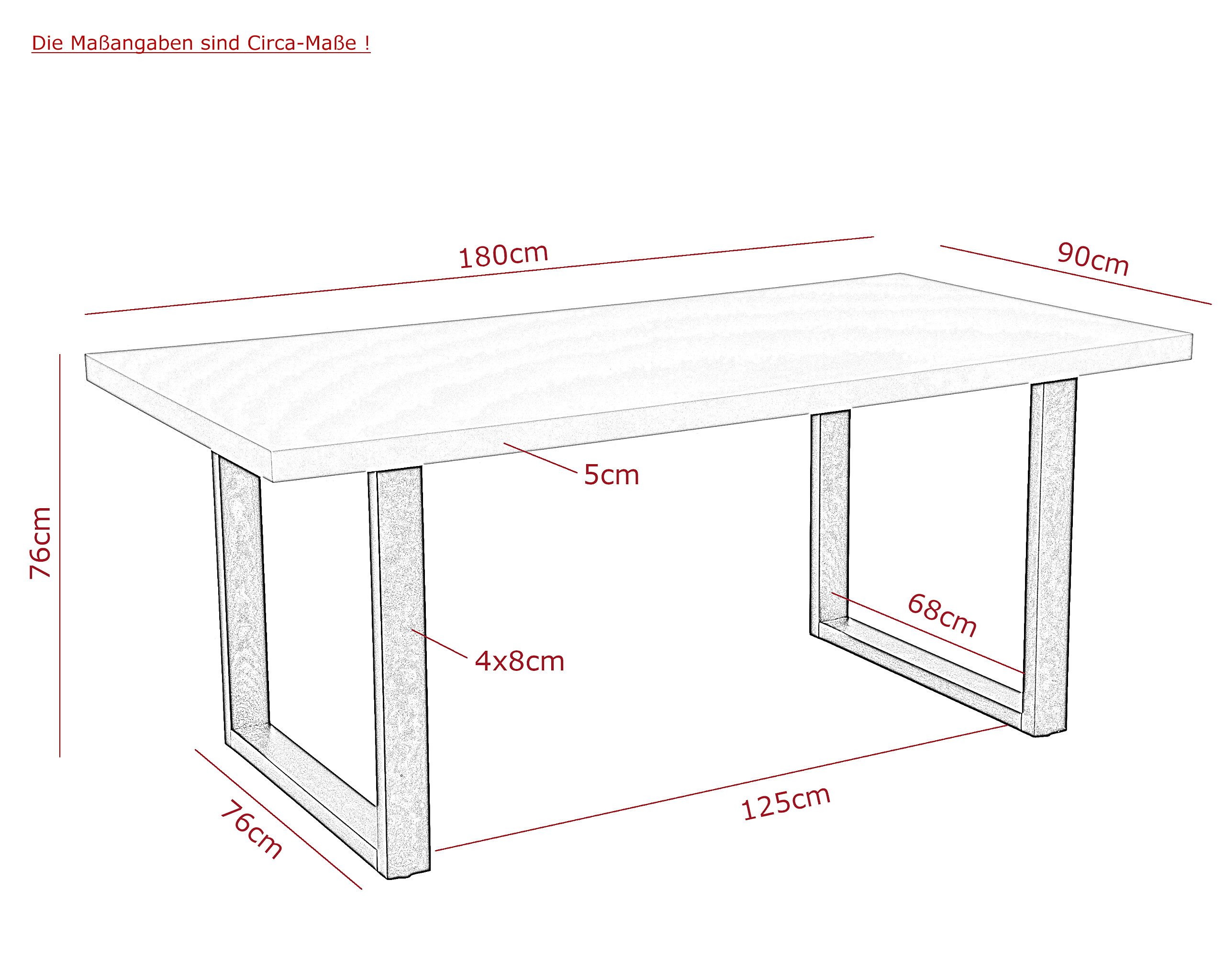 Esstisch Meran schwarz Cashmere B/H/T: ca. 180x76x90 cm