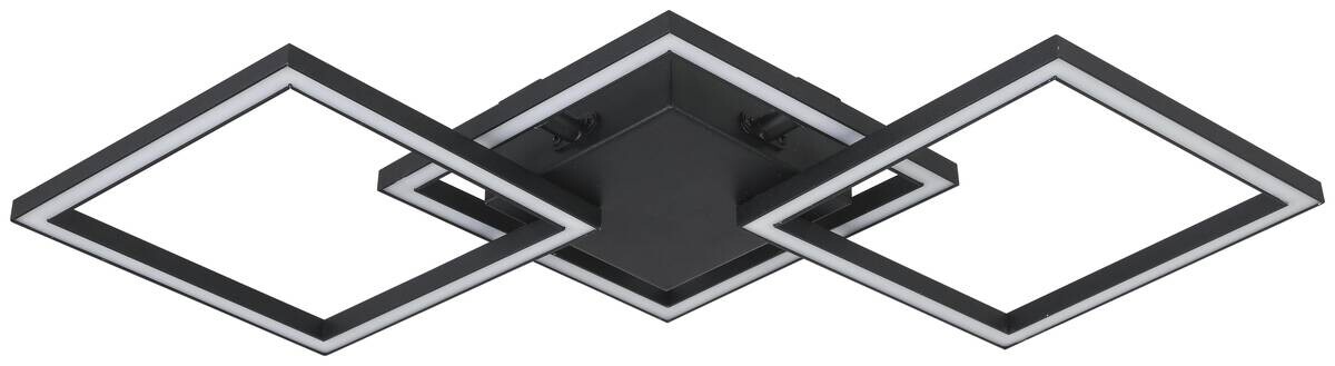 Nolo Deckenleuchte Tres schwarz Kunststoff B/H/L: ca. 29x5x63 cm