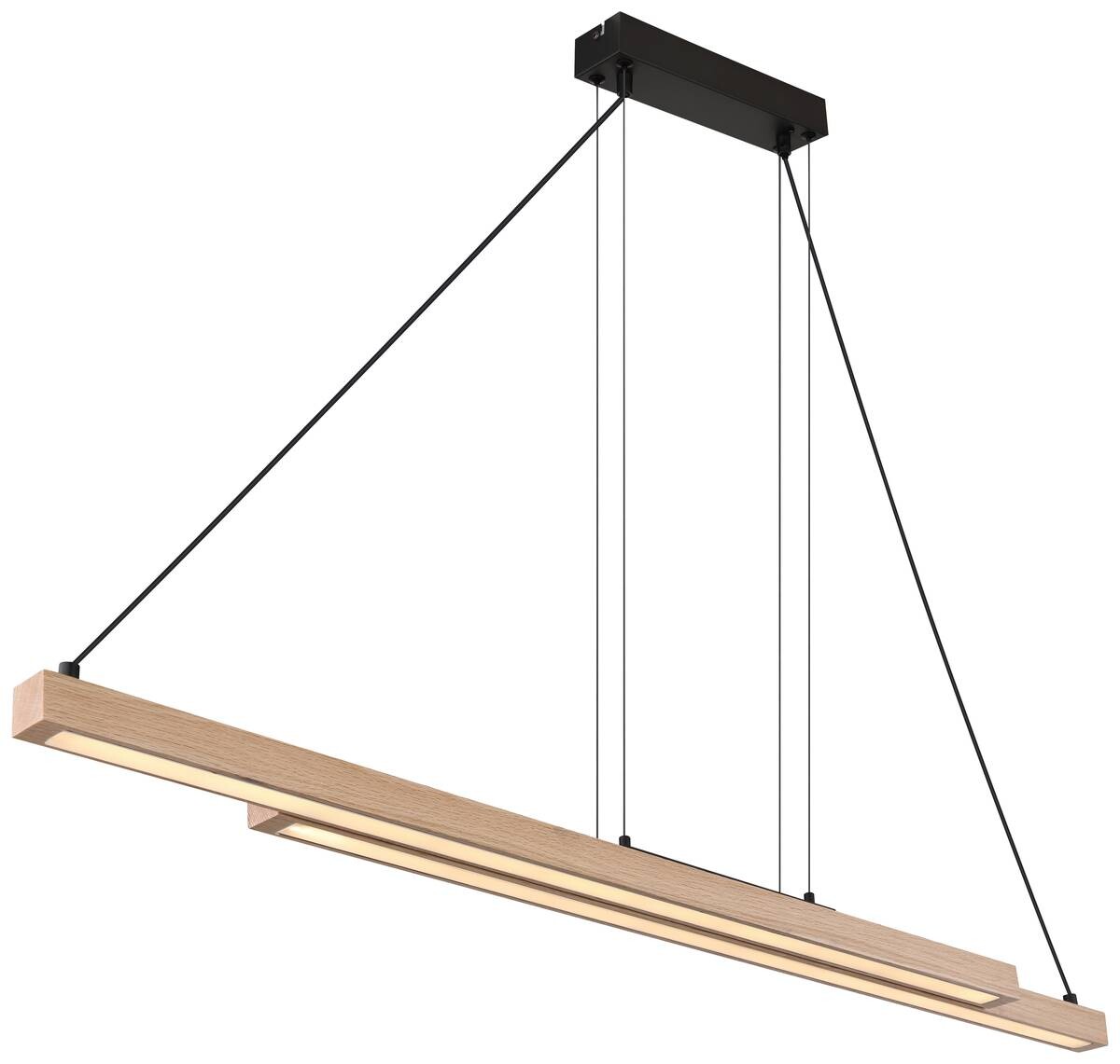 GLOBO Pendelleuchte mattschwarz MDF Metall Kunststoff B/H/T: ca. 7x120x171 cm 1.0 Brennstellen