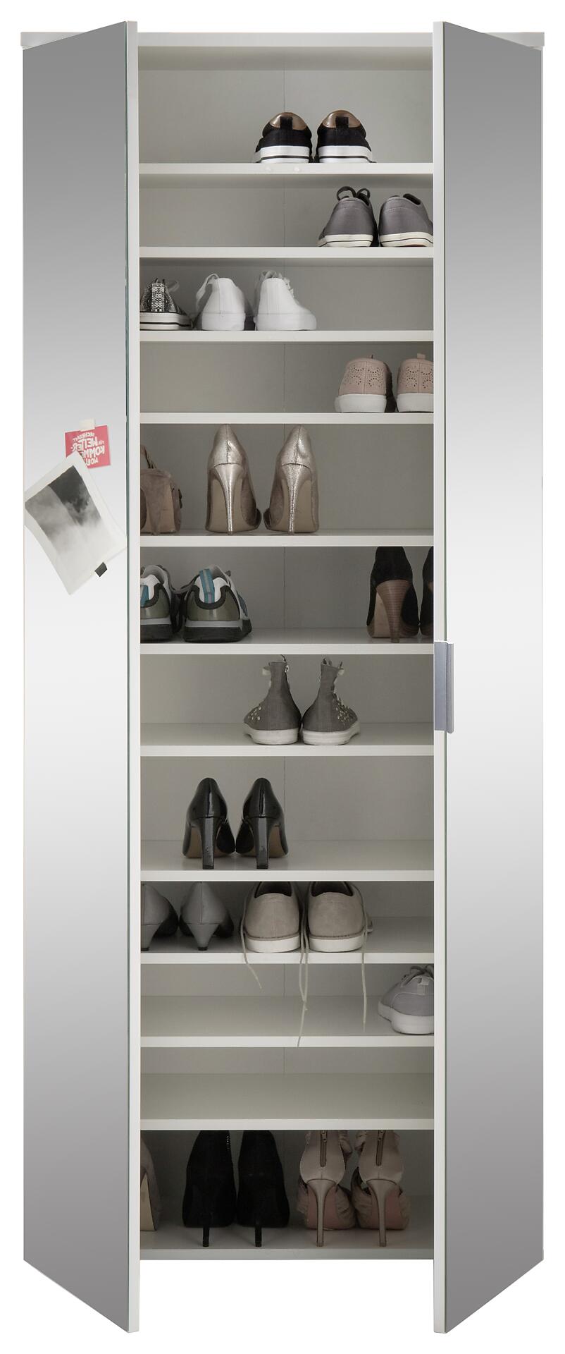 Schuhschrank Lincoln weiß B/H/T: ca. 80x190x35 cm