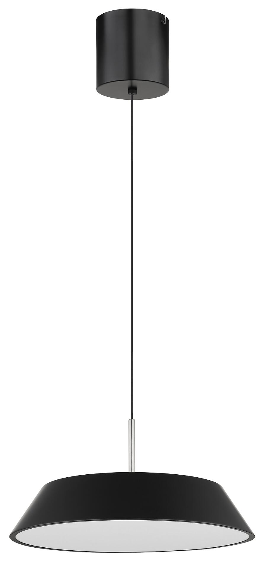 GLOBO LED-Hängeleuchte Opal mattschwarz Metall Kunststoff H/D: ca. 180x40 cm 1.0 Brennstellen