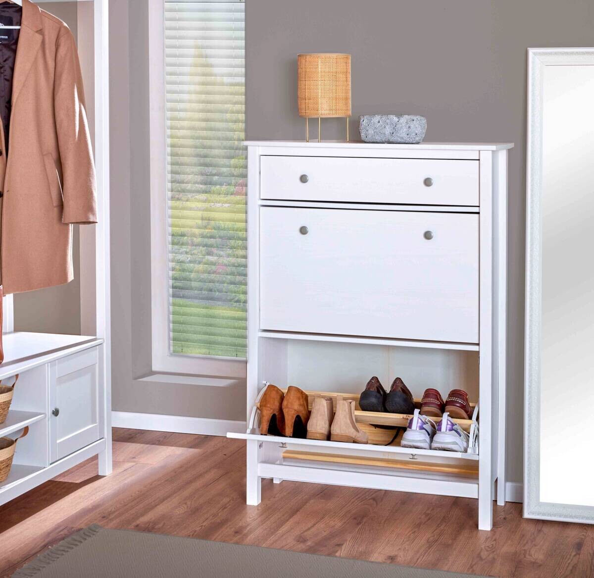 Schuhkipper Polina weiß B/H/T: ca. 90x127x30 cm