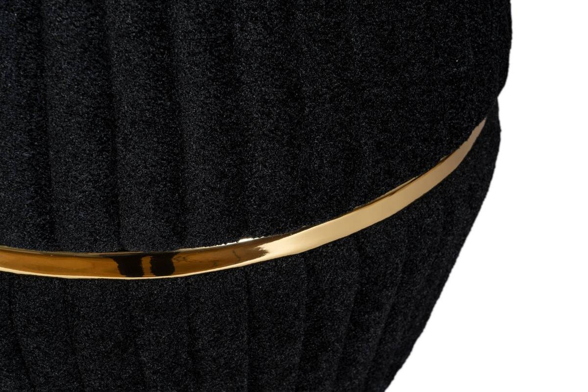 360 Living Hocker Doric 210 schwarz gold H/D: ca. 53x51,5 cm
