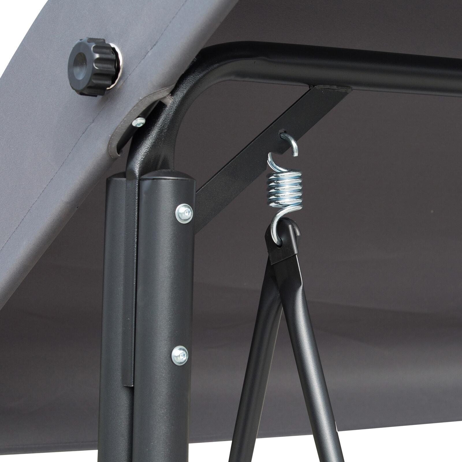 Outsunny Hollywoodschaukel dunkelgrau Metall B/H/T: ca. 196x172x128 cm