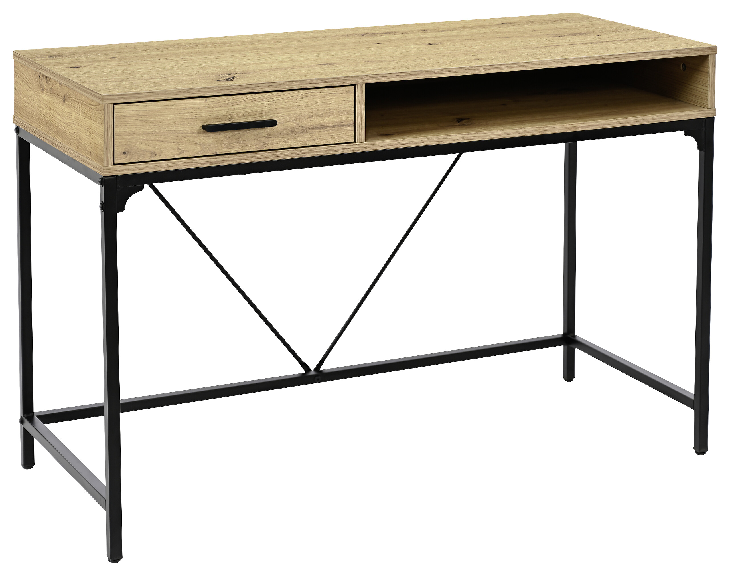 Schreibtisch Faya Eiche Artisan Nachbildung schwarz B/H/T: ca. 110x75x48 cm Schreibtisch Faya Eiche Artisan Nachbildung schwarz B/H/T: ca. 110x75x48 cm