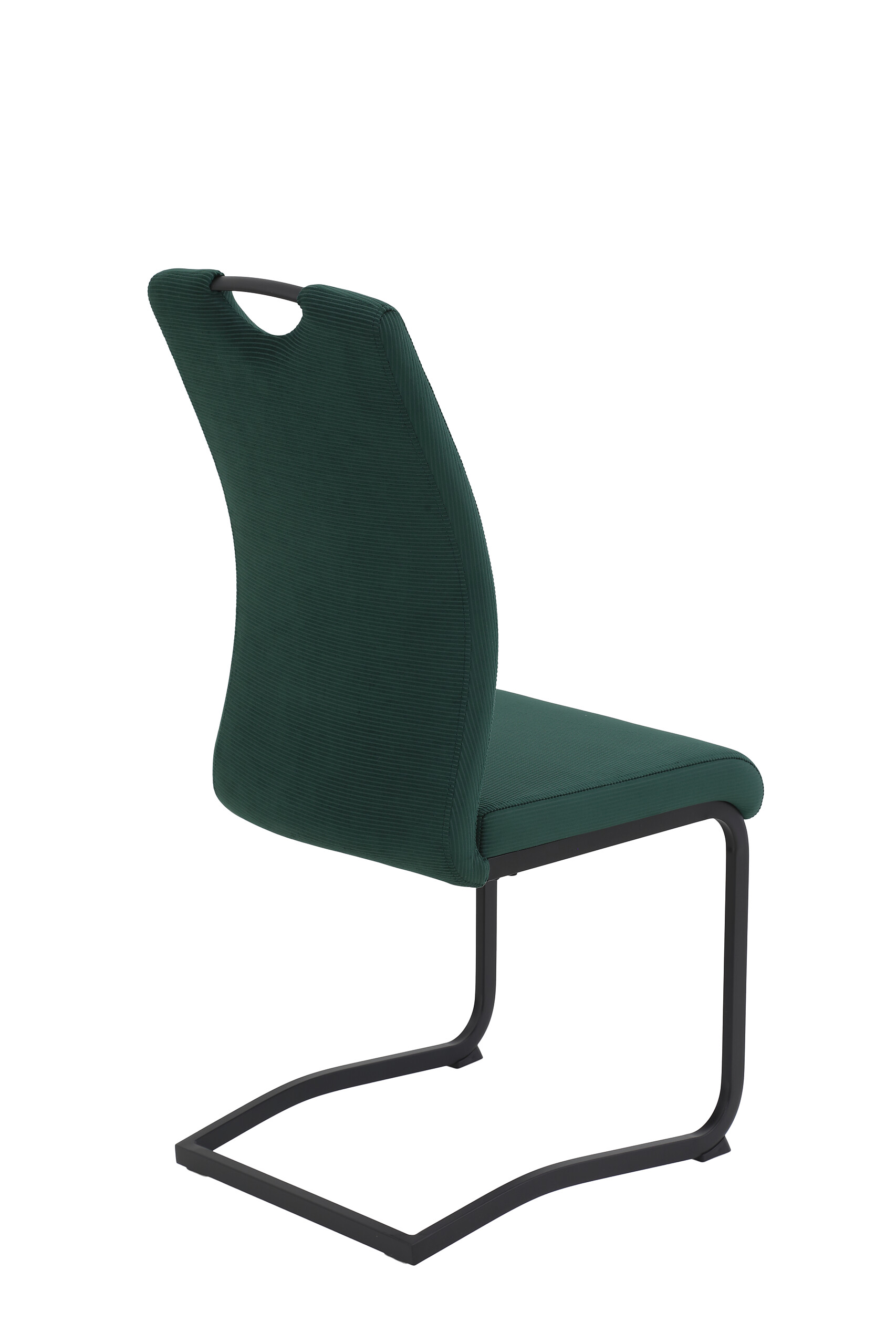 Schwingstuhl Riga moosgrün schwarz Samt Metall