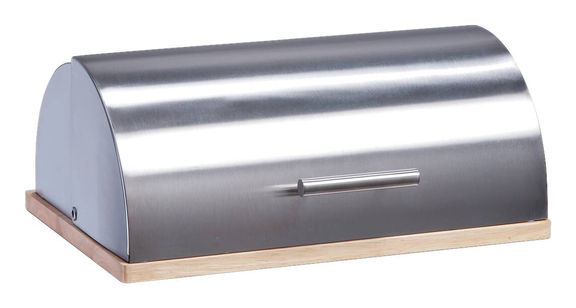 Zeller Brotkasten silber Edelstahl B/H/L: ca. 28x16x39 cm