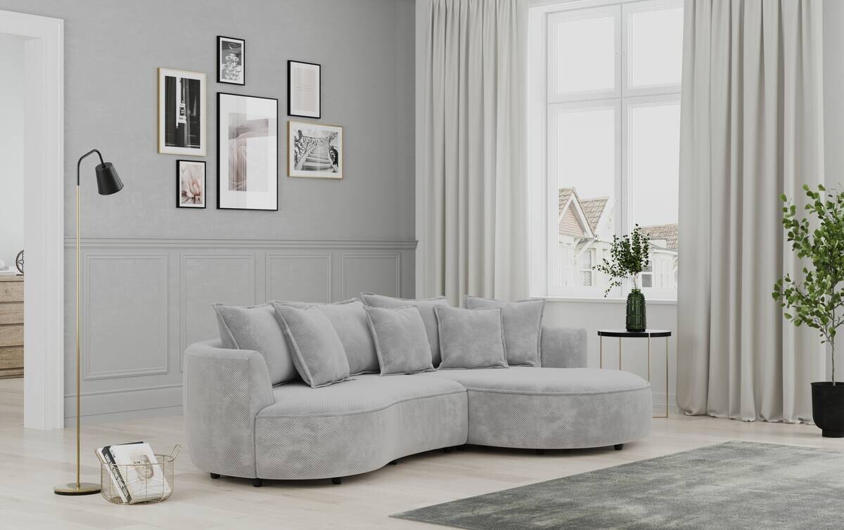 Ecksofa stone Microfaser B/H/T: ca. 287x66x168 cm Ecksofa stone Microfaser B/H/T: ca. 287x66x168 cm