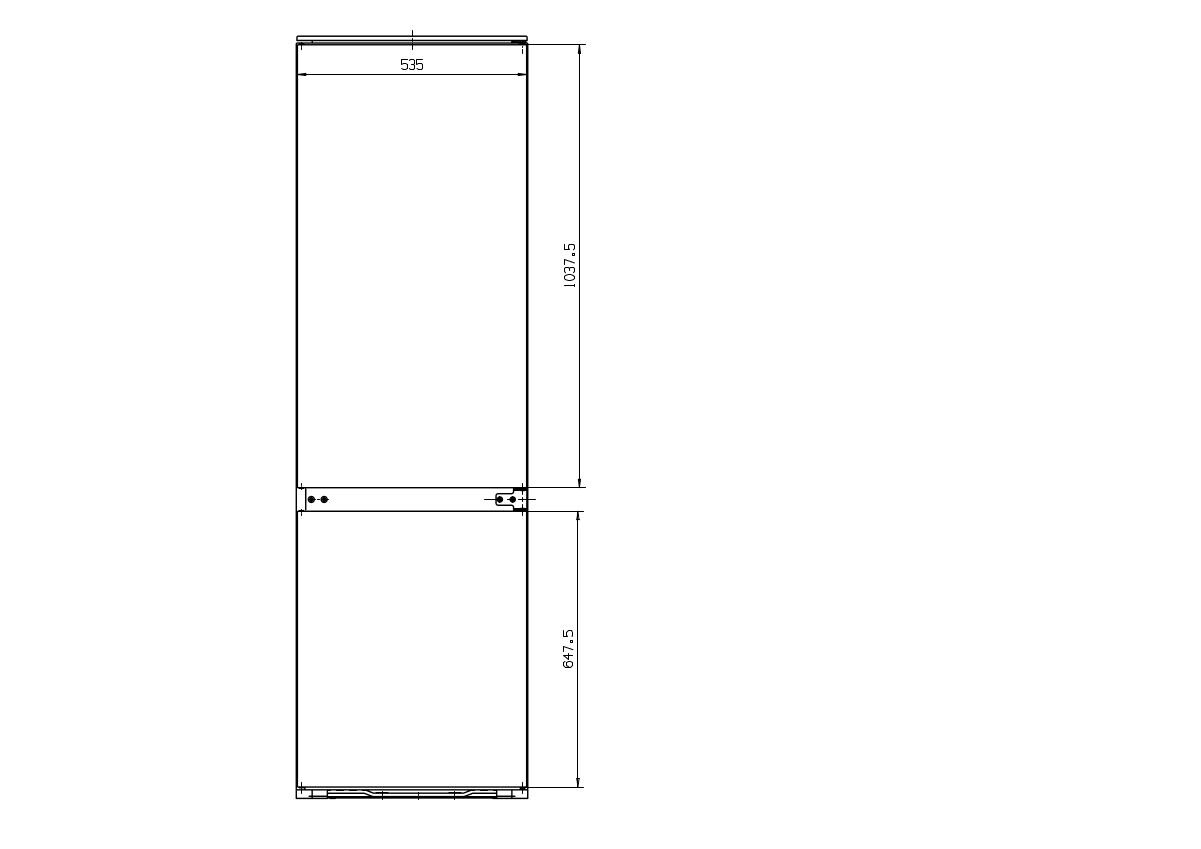 PKM Einbaukühl-/Gefrierkombination GK225.4EEBN B/H/T: ca. 54x145x54 cm