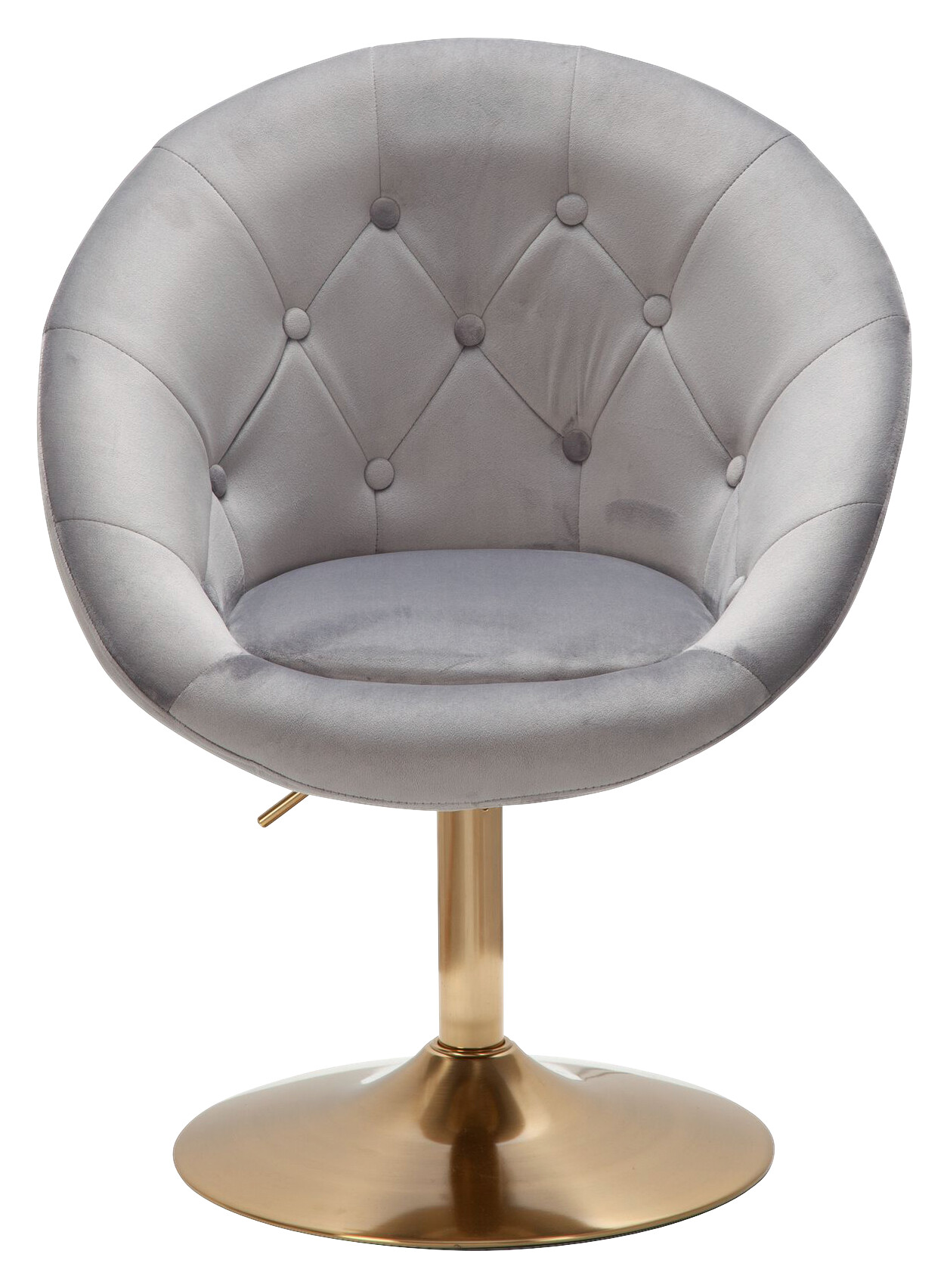 Wohnling Sessel grau gold Stoff Eisen