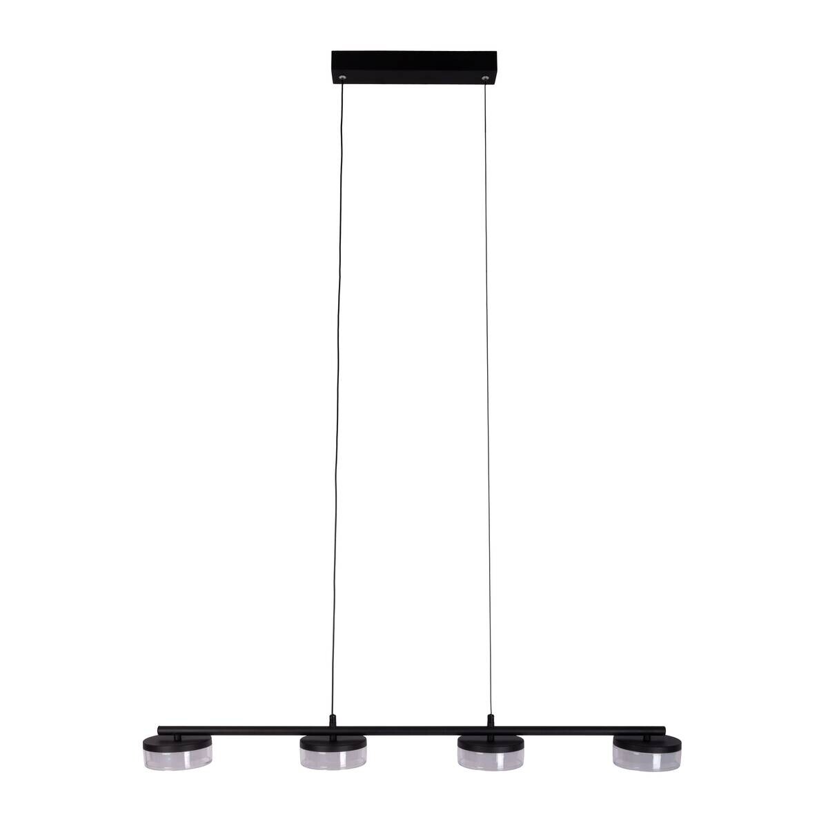 Näve Leuchten Pendelleuchte 7096522 schwarz Metall Kunststoff B/H/T: ca. 12x150x96 cm null 4 Brennstellen