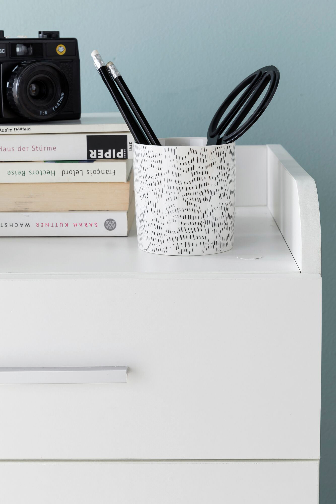 Rollcontainer weiß Spanplatte B/H/T: ca. 40x70,5x33 cm