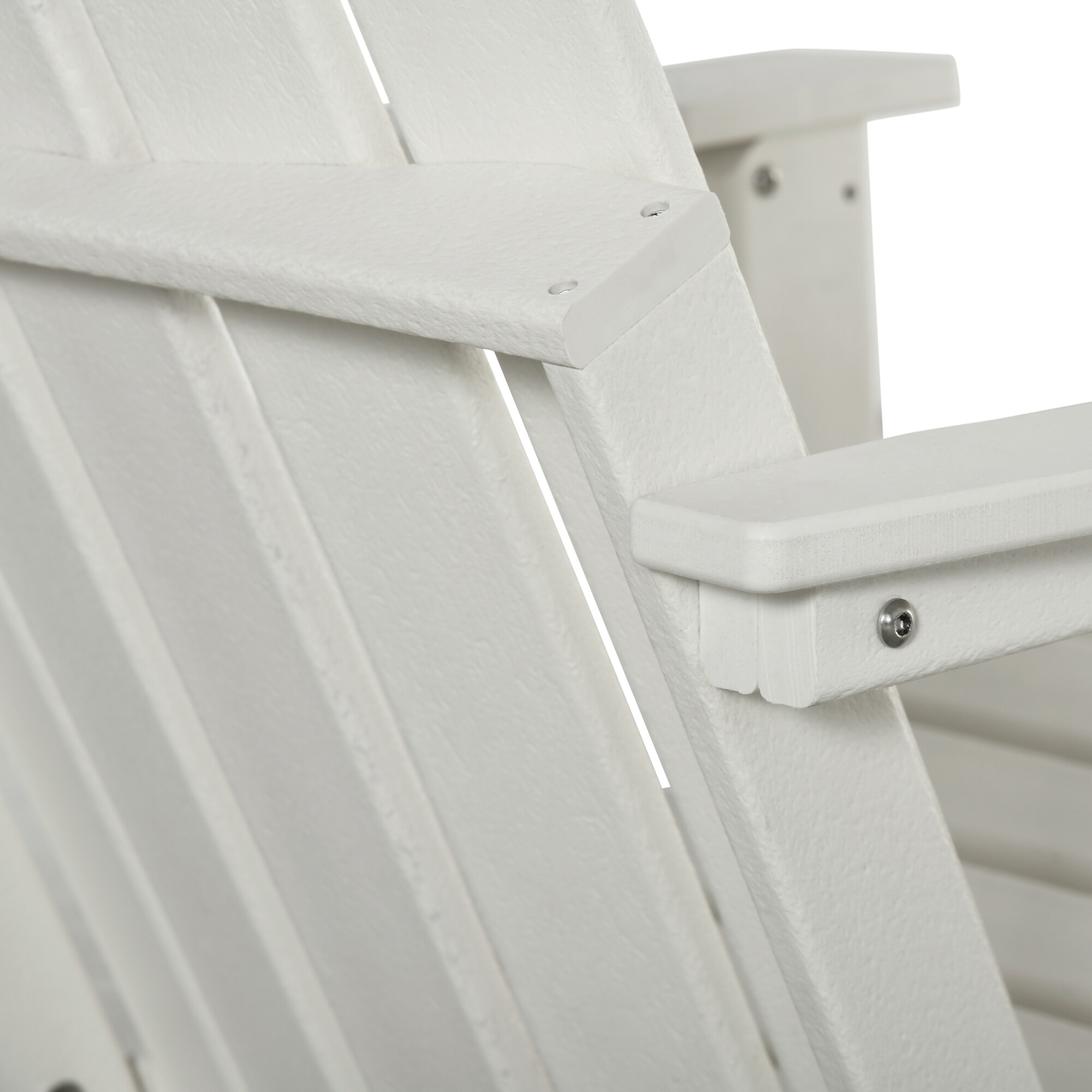 Outsunny Gartenstuhl weiß Holzwerkstoff B/H/T: ca. 75x93x85 cm