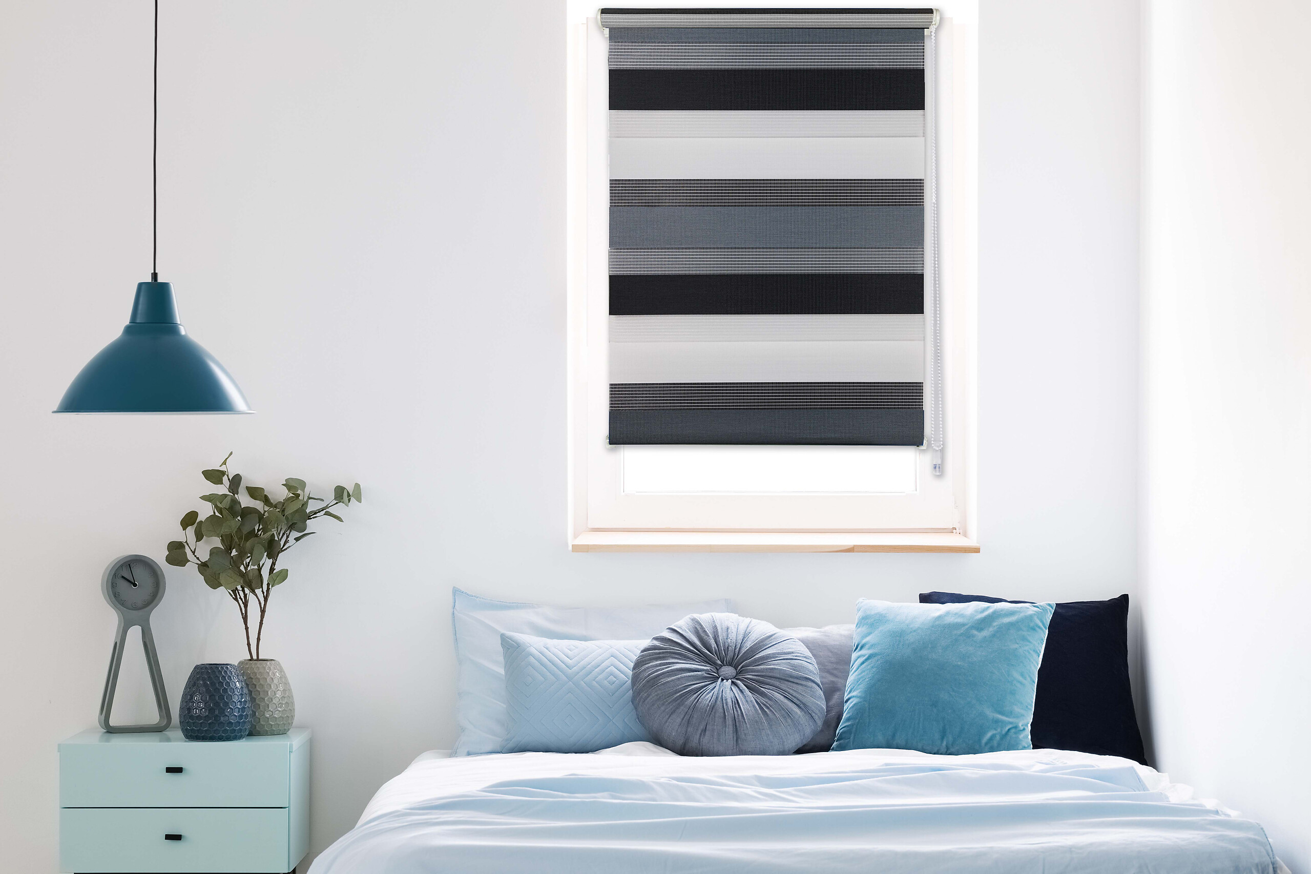 Doppelrollo Just-Triple grau B/L: ca. 80x210 cm