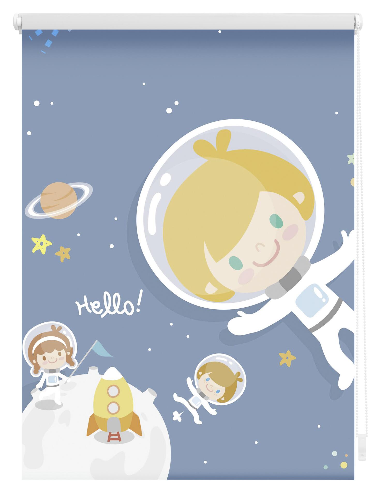 LICHTBLICK Rollo Astronaut blau B/L: ca. 70x150 cm