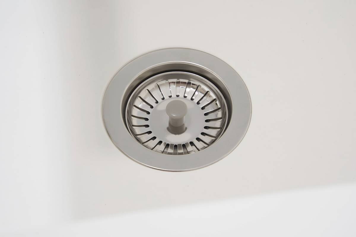 Respekta Einbauspüle Denver 86 x 50 W weiß Mineralite B/H/T: ca. 86x20x50 cm