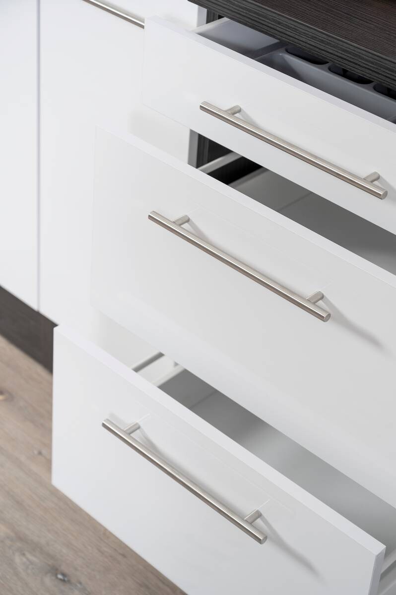 Respekta Küchenblock Amanda weiß Hochglanz B/H/T: ca. 210x200x60 cm