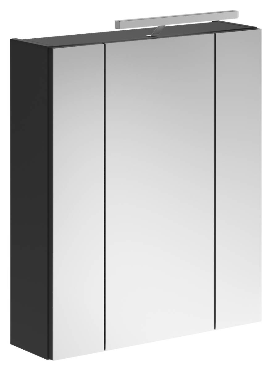 Spiegelschrank LINUS schwarz Spiegel Spanplatte B/H/T: ca. 60x70x10 cm Spiegelschrank LINUS schwarz Spiegel Spanplatte B/H/T: ca. 60x70x10 cm