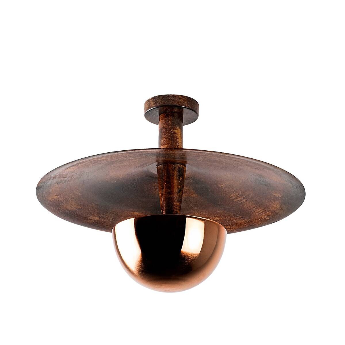 Opviq Deckenleuchte Kurt Kupfer Metall B/H/T/L/D: ca. 48x35x48x48x48 cm G9 1 Brennstellen