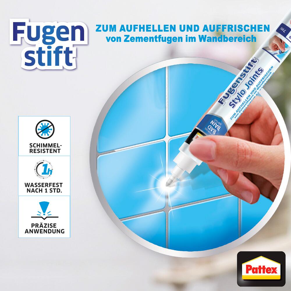 Pattex Fugenstift weiß ca. 0,007 l Pattex Fugenstift weiß ca. 0,007 l
