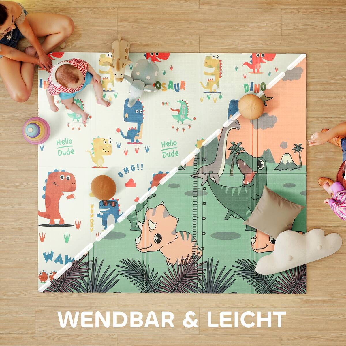 AIYAPLAY Spielmatte B/H/L: ca. 176x1,5x196 cm