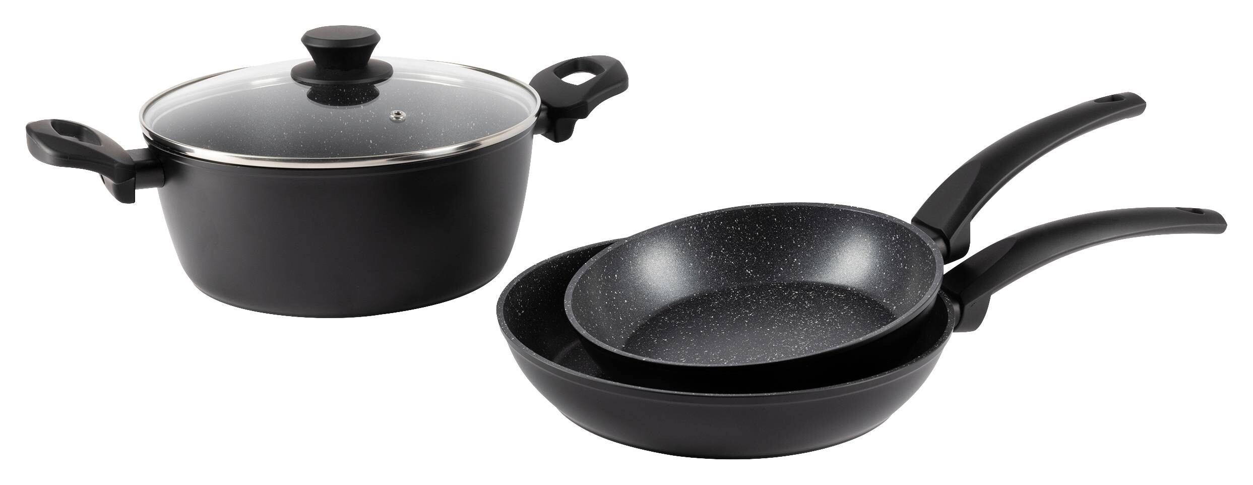 SAN IGNACIO Kochgeschirrset Tormes schwarz Aluminium 4 tlg.