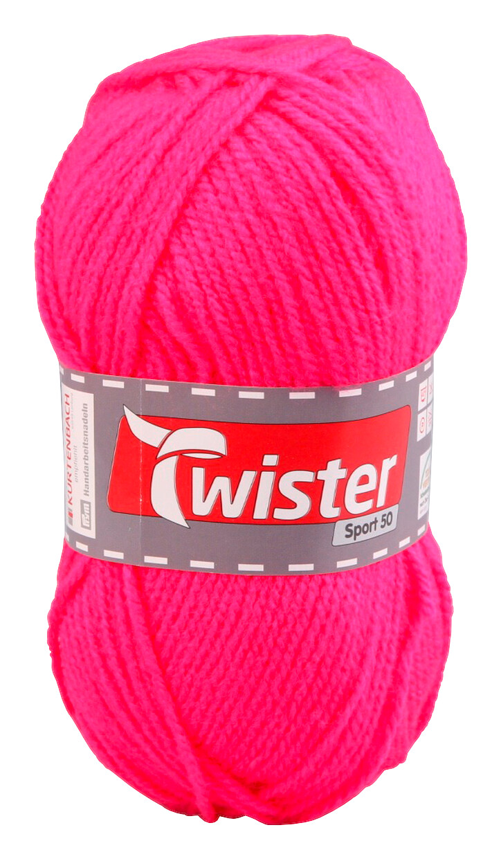Twister Handstrickgarn Twister Sport uni pink L: ca. 15000 cm