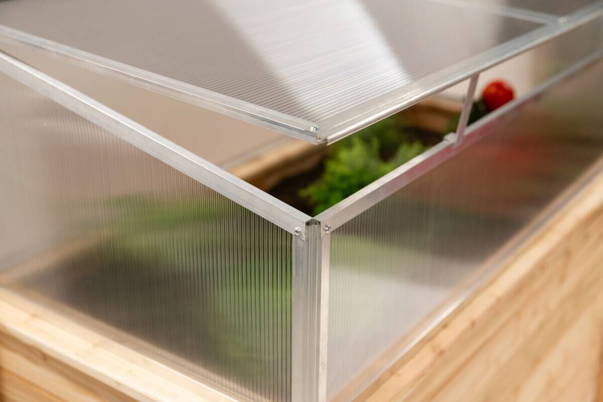 Westmann Frühbeetaufsatz Genus silber B/H/L: ca. 95x29x62 cm