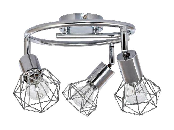 POCOline Spotspirale Aurelius Chrom Metall H/D: ca. 21x26 cm E14 3 Brennstellen