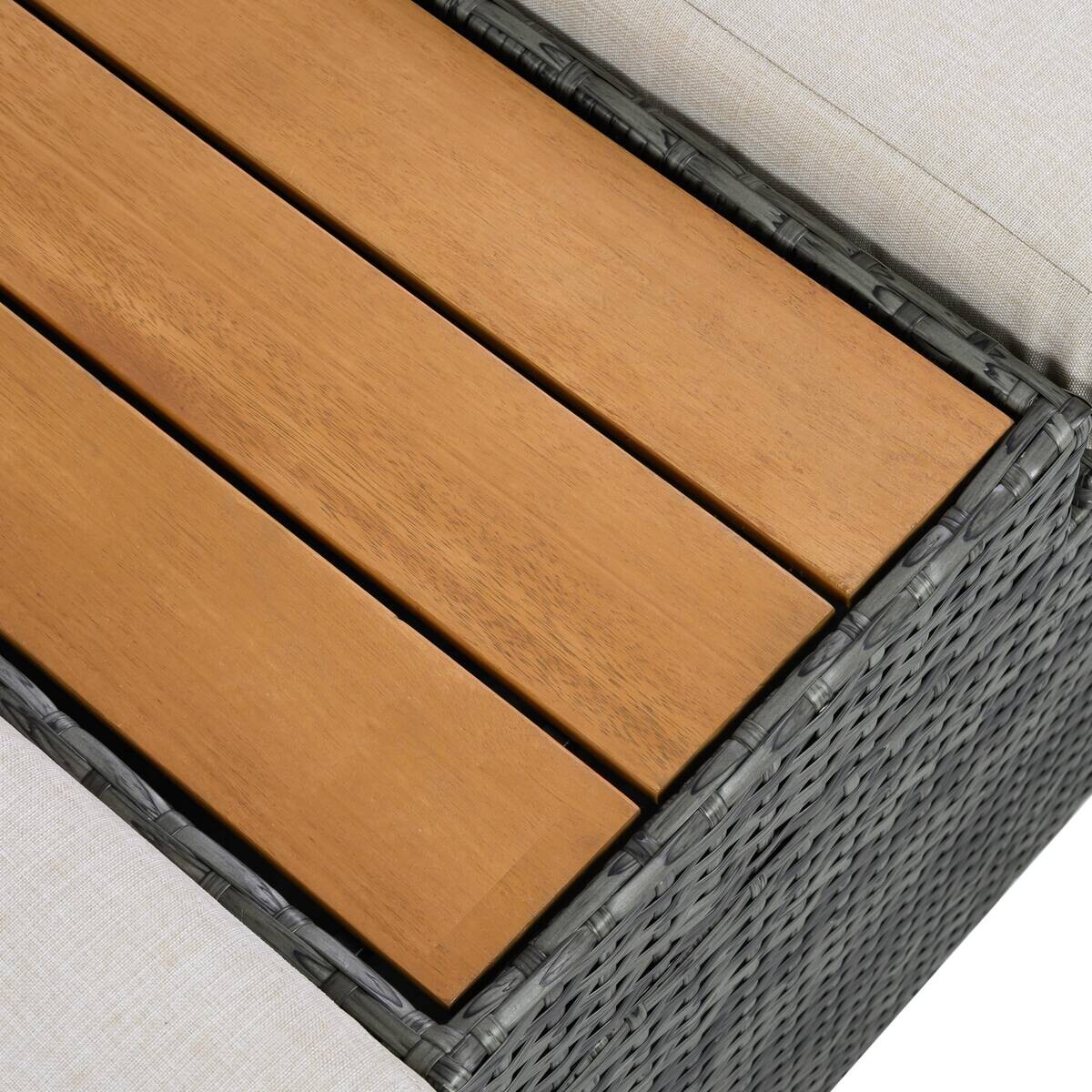 POCOline Gartenliege beige Stahl