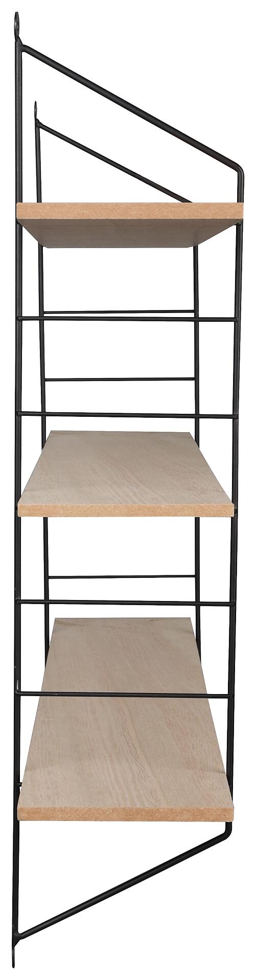 Wandregal Ella schwarz B/H/T: ca. 60x62x15 cm