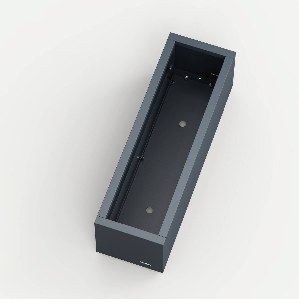 Herstera Garden Pflanzkübel Cube anthrazit Metall B/H/L: ca. 80x25x25 cm