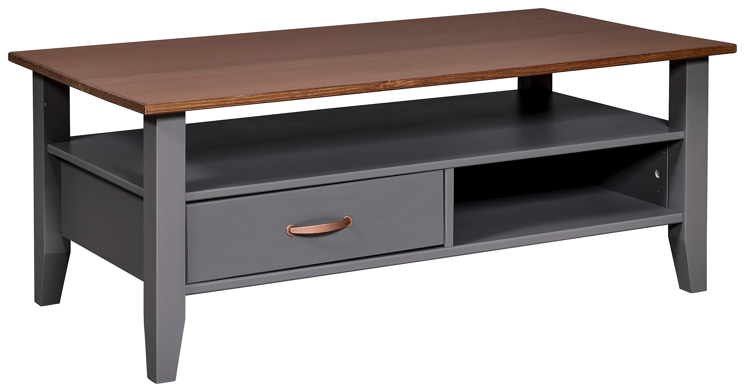 Inter Link Couchtisch LUZERNA grau Holz B/H/L: ca. 45x60x115 cm