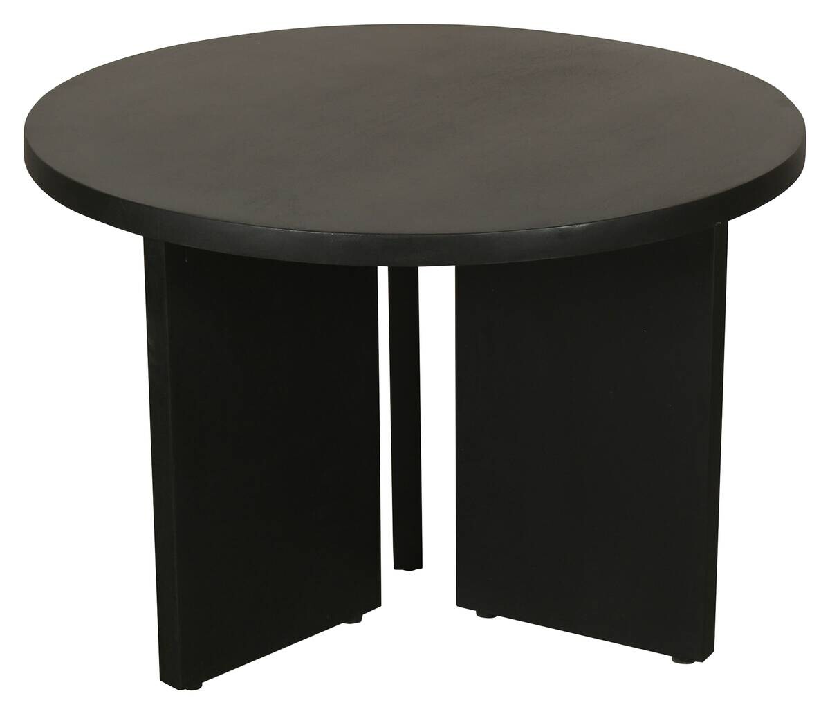 Beistelltisch ROUND schwarz lackiert Akazie H/D: ca. 41x60 cm
