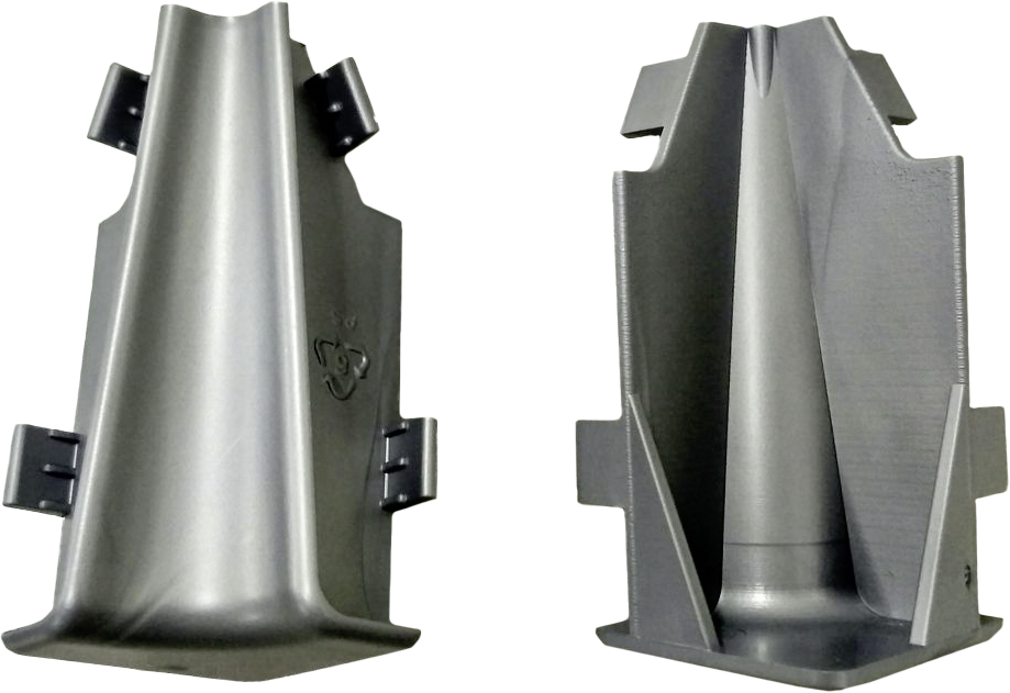 Innenecke Silbergrau L/B/H: ca. 1x1x5,8 cm