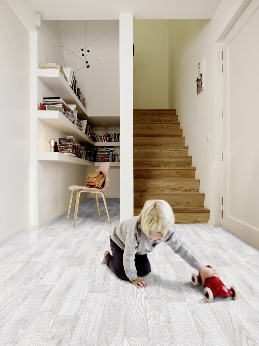 Vinylboden Novo weiß Eiche B: ca. 200 cm pro m²