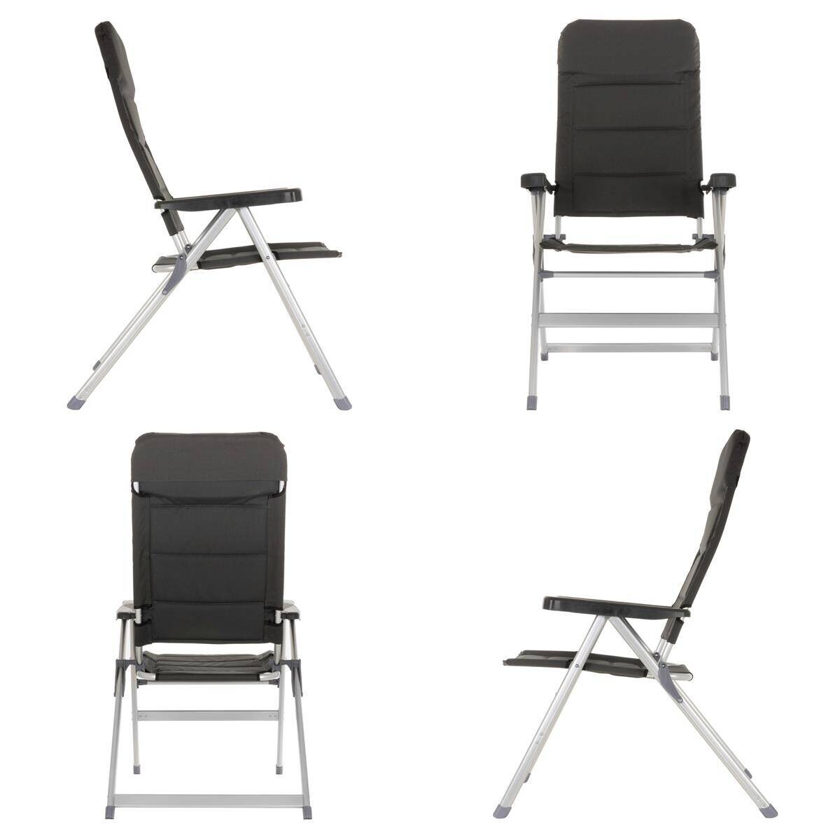 VCM Garten-Klappstuhl schwarz Polyester B/H/T: ca. 63x122x58 cm