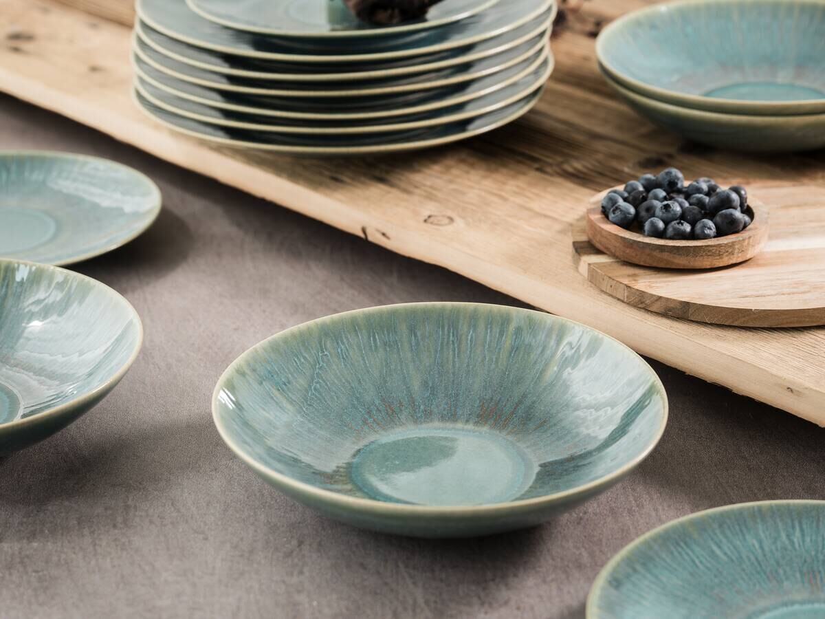 CreaTable Tafelservice Sea Breeze grün Steinzeug 18 tlg.