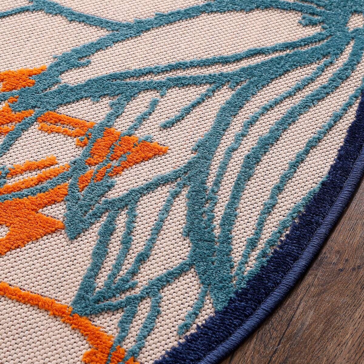 Sanat Outdoorteppich FLORAL bunt B/L: ca. 200x200 cm