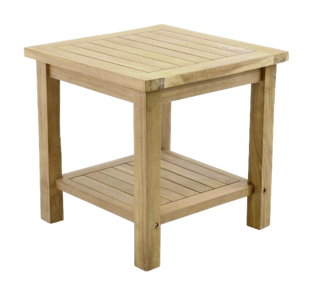 VCM Beistelltisch braun Teakholz B/H/T: ca. 50x50x50 cm