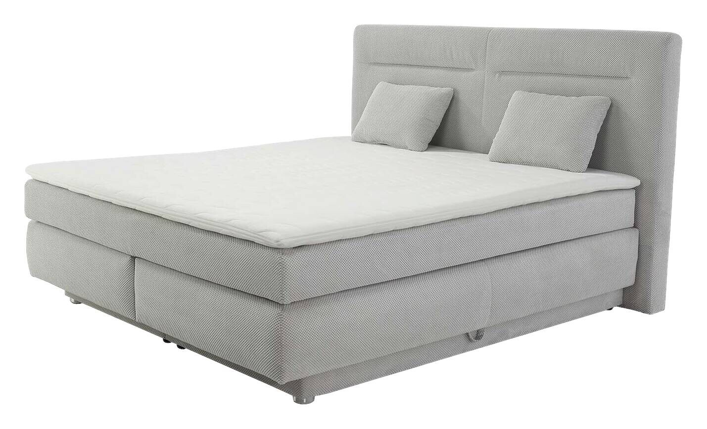 Boxspringbett  hellgrau Liegefläche B/L: ca. 180x200 cm