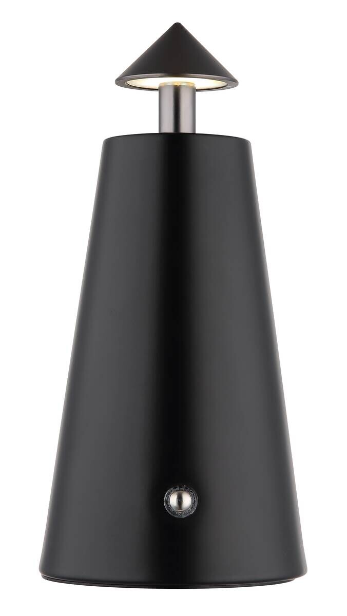 GLOBO LED-Tischleuchte mattschwarz Chrom Metall Kunststoff Stein H/D: ca. 19x9 cm 1 Brennstellen