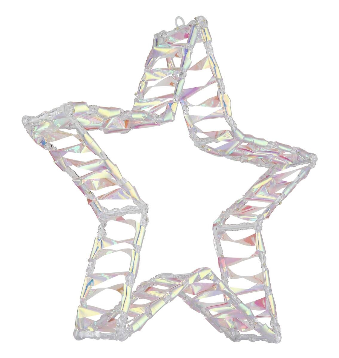 LED-Dekostern klar weiß B/H/L: ca. 7x39x37 cm