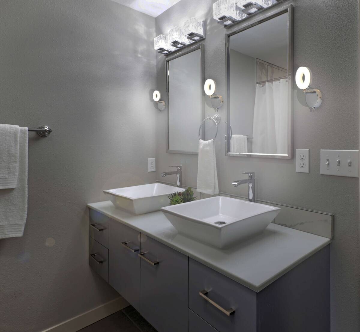 Näve Leuchten LED-Spot Chrom Kunststoff Metall B/H/T: ca. 9x15x9 cm 1 Brennstellen