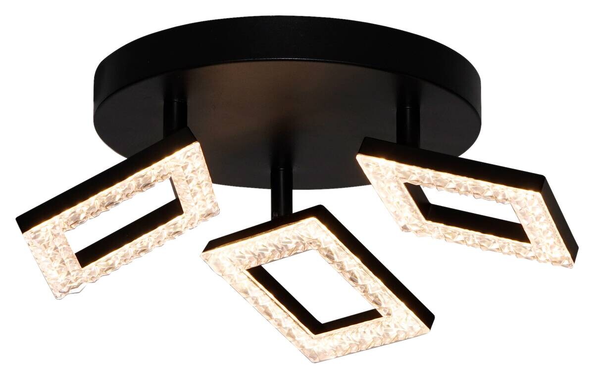 POCOline LED-Spot Kalea mattschwarz Acryl H/D: ca. 8x22 cm 3 Brennstellen